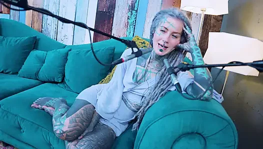 I talk about P - Passion - ASMR podcast SFW talking goth skinny girl dreadlocks tattoo model inked girl