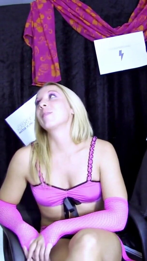 French blonde babe Cassandra Delamour threesome with double penetration | Clip 1