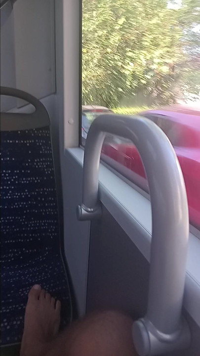 I jerk off my semi-stiff on the bus