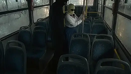 Petite Schoolgirl Pressed by Masked Man in Bedroom