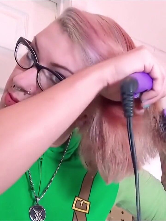 Damp Hair Brush and Straighten