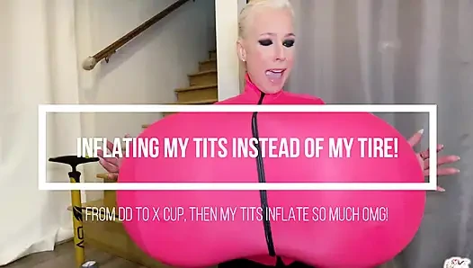 Вот толстка моего первого содержания для расширения груди "Надуваю мои сиськи вместо моей шины!"