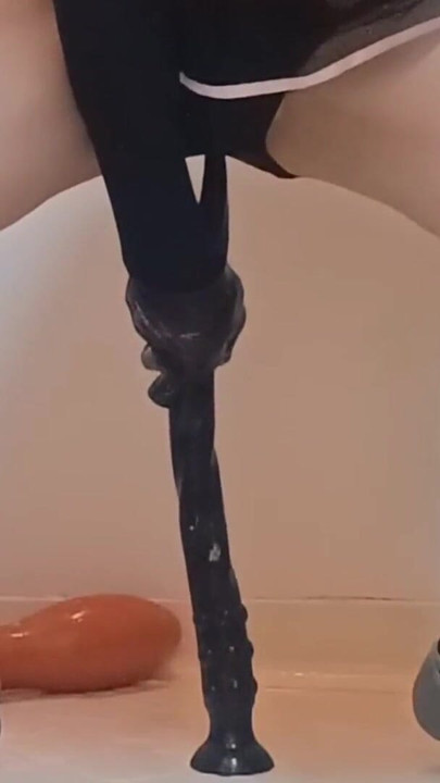 Powerful moment from "Sissy-Kuroko Anal Huge Dildo"