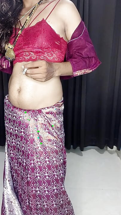 my sexy hot saree and bra panty