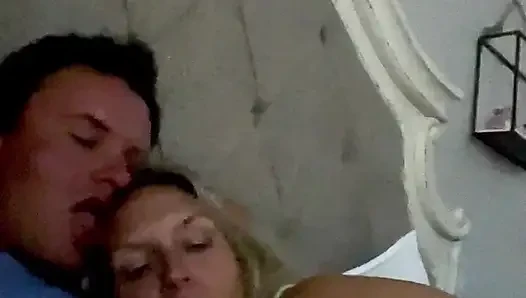 MILF Stepmom shares a bed with her young Cub!