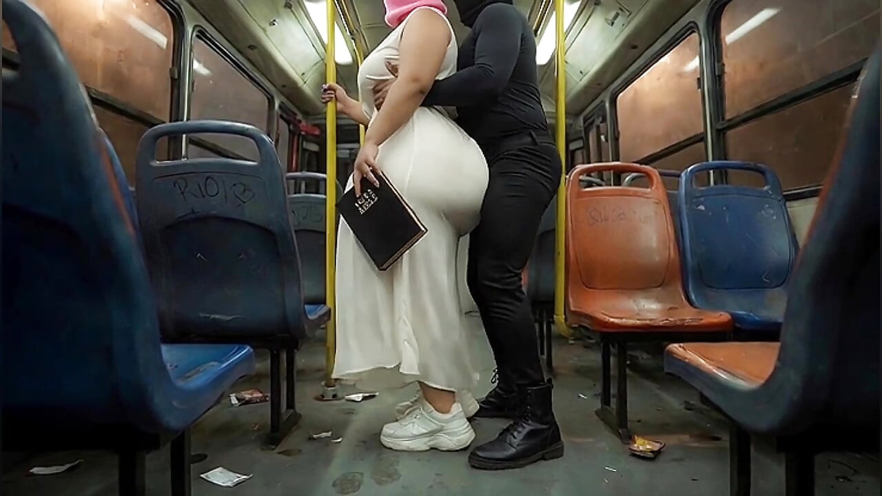"Religious BBW in Long Dress Gets Ass Teased While Holding Bible"