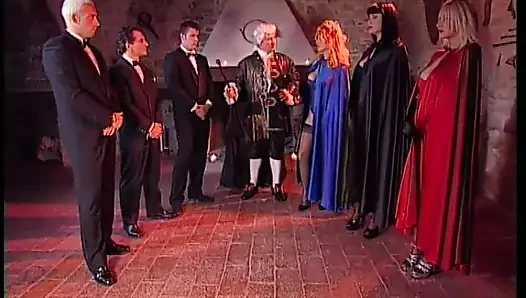 Orgy at the Count's House: 3 Sluts Get Ass-fucked in Doggy Style