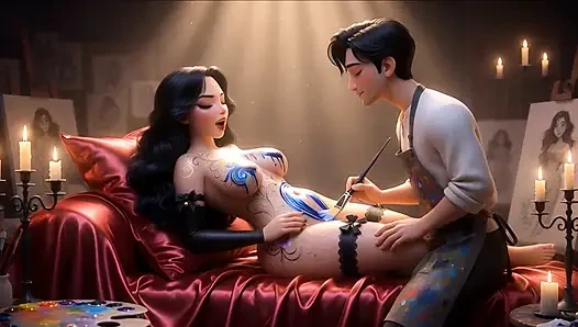 Obedient Curvy Muse Private Art Session (AI generated)