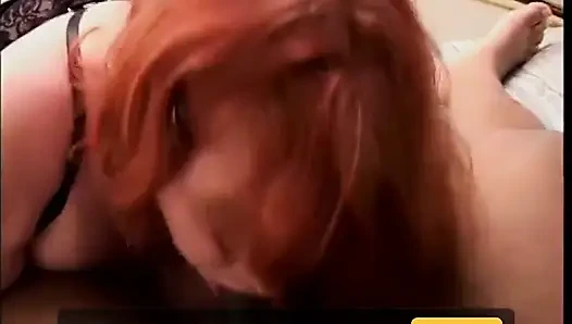 Guy gets wild BJ from chunky old broad in his room