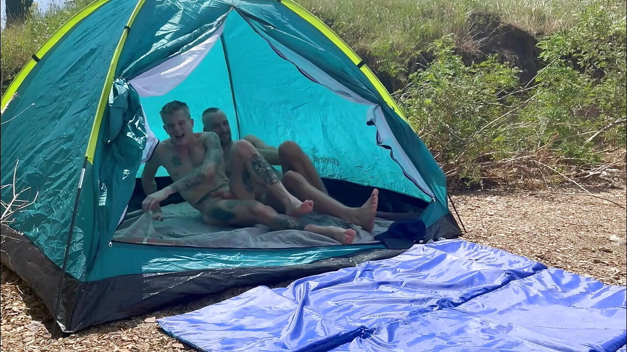 The guys were so engrossed in sex they didn't even notice anyone else on the beach a massive screw-up at the lake