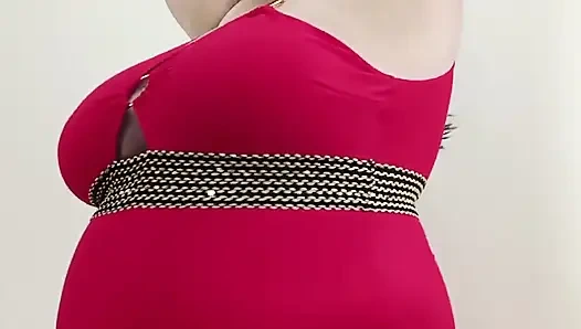 Baju renang merah baru