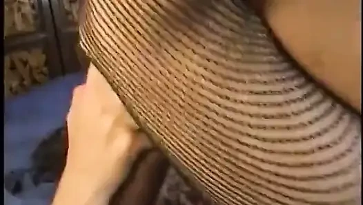 Horny babe gets her pussy licked and face fucked with hard cock