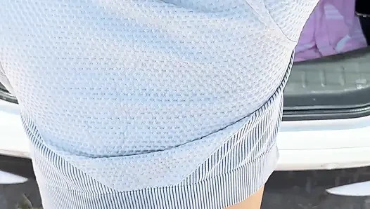 Mornign Fit in Der Öffentlichkeit Beendet Mit Quickie-fick Im Kofferraum