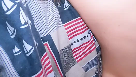 My cute stepsister doesn't mind jerking off to my dick!