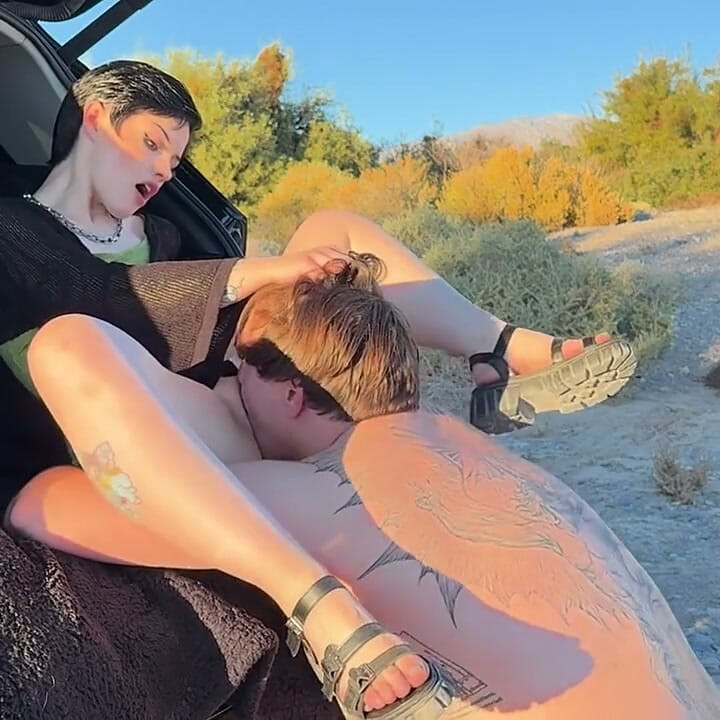 Outside Wildlife Fuck in Car Trunk