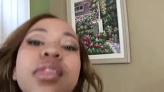 Cute and sleazy black pussy gets a big black cock