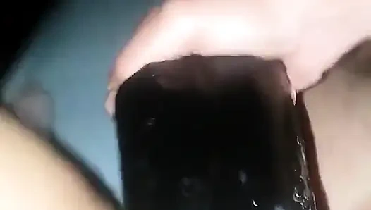 Büyük siyah çift dildo