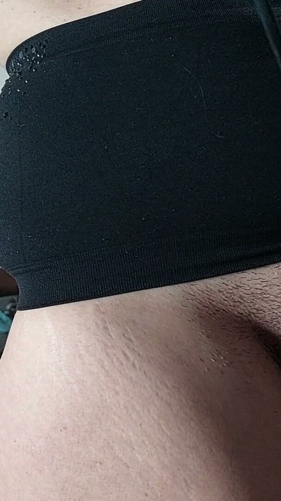 Sexy brunette with hairy pussy dries her hair. Hairy pussy, big tits, big ass. | Clip 1