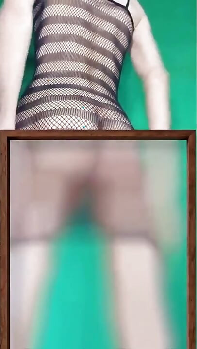 Fishnet Dress with and Without Some Panties