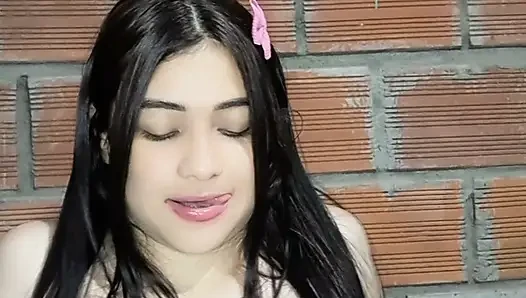 Face of an Indian girl while being fucked from behind
