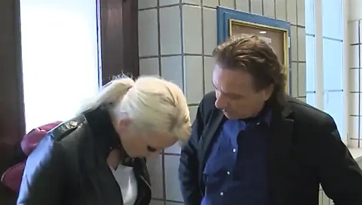 Hot Blonde Girl with Big Breasts Gets Fucked by a Stranger