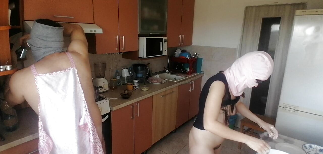 Amateur couple having crazy sex in the bedroom.