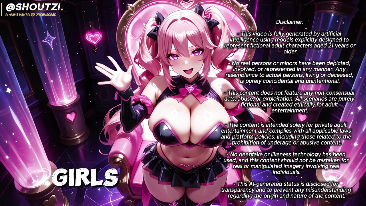 Magical Girl Threesome Covered in Cum, Realistic Facial on Pink Violet Blonde Idols