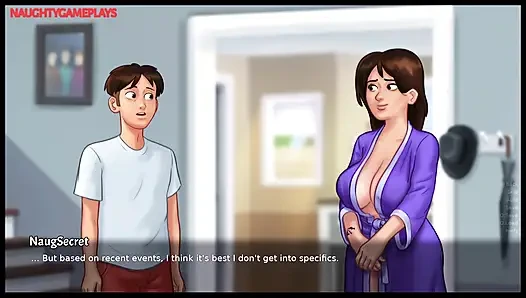 Girlfriend Roommate Gives Horny Pervert Man a Nice Orgasm With Massive Cock -  Summertime Saga By DarkCookie