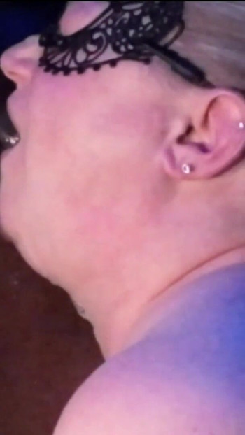 Powerful moment from "Victoria the big tit MILF enjoys a deep throat marathon rewarded with a mouthful of CUM"