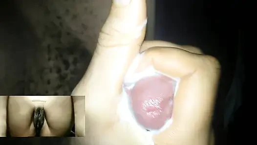 Masturbating