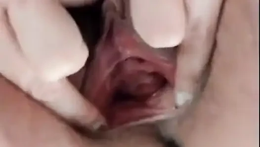 Hairy Pussy Spread Open Gape Upclose