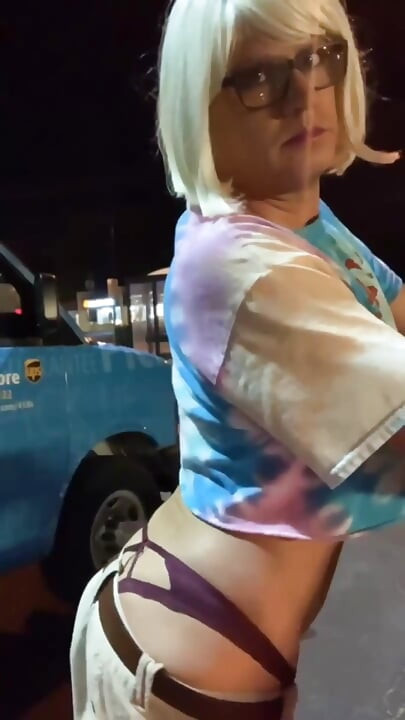 Sissy Street Walk, Hiking Trail in Panties, Slutty Workout Shorts in Public