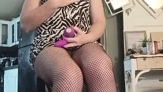 Dressed up to masturbate