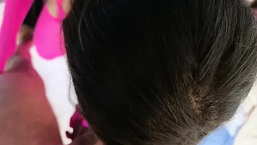 POV: Deepthroat Blowjob in Pink Lingerie - Hard Doggy Style - Cum on Tits (Amateur Home Sex)