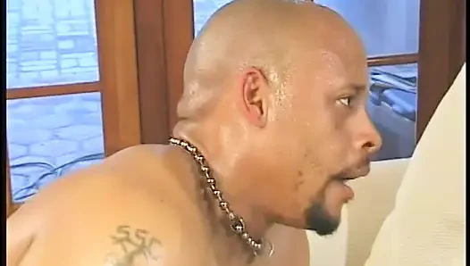 Ebony nurse gets her tight ass drilled by a big black cock