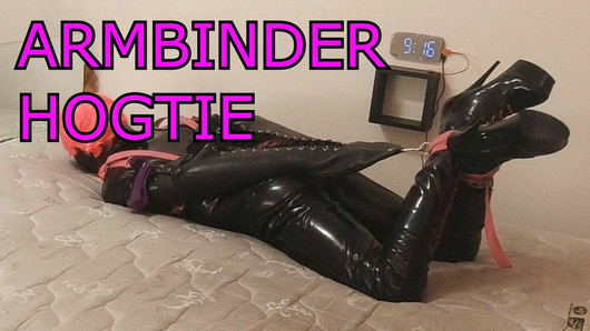 Catsuit-bodysuit armbinder hogtie आत्म बंधन