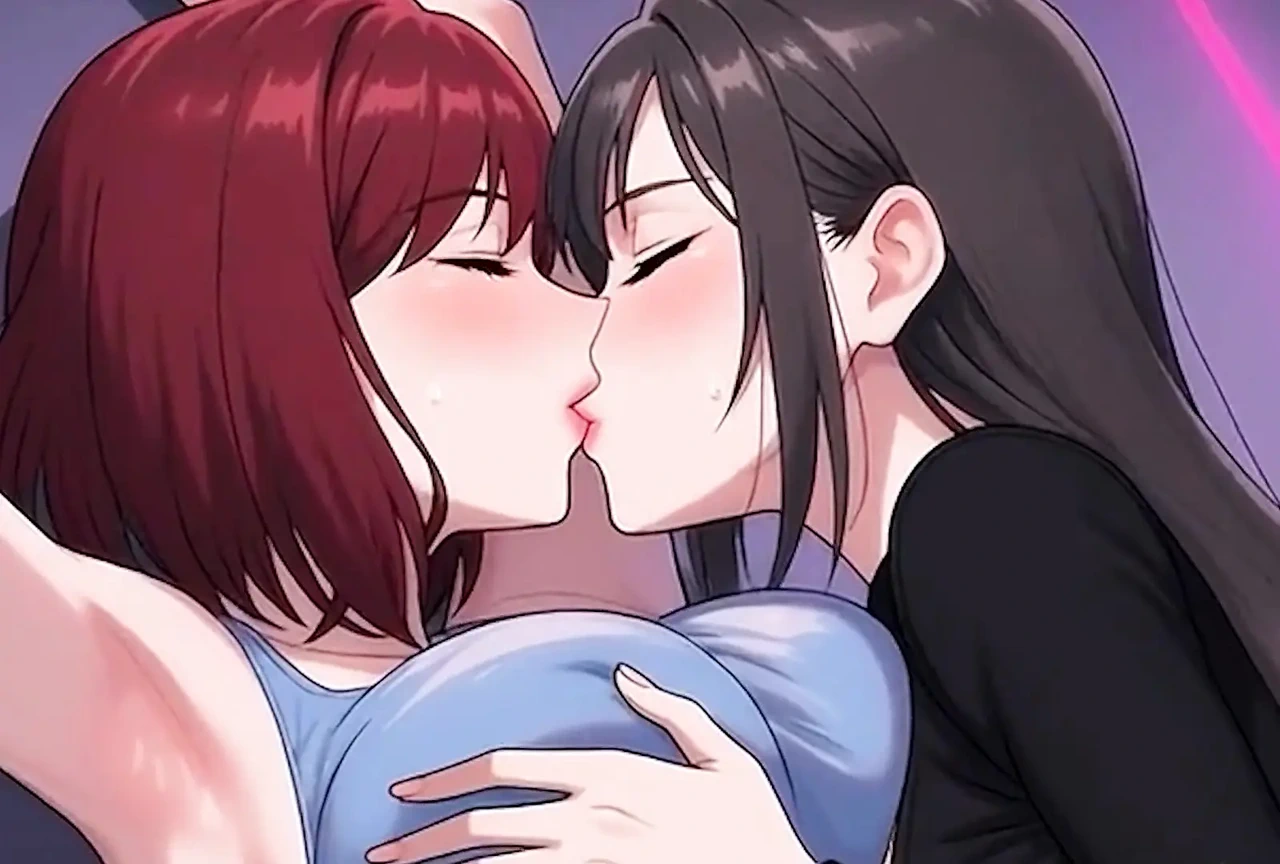 AI Generated Cartoon content, Uncensored video of 18 Year old Anime Girl,  Lesbian Indian Kissing Orgasm of Mature Women