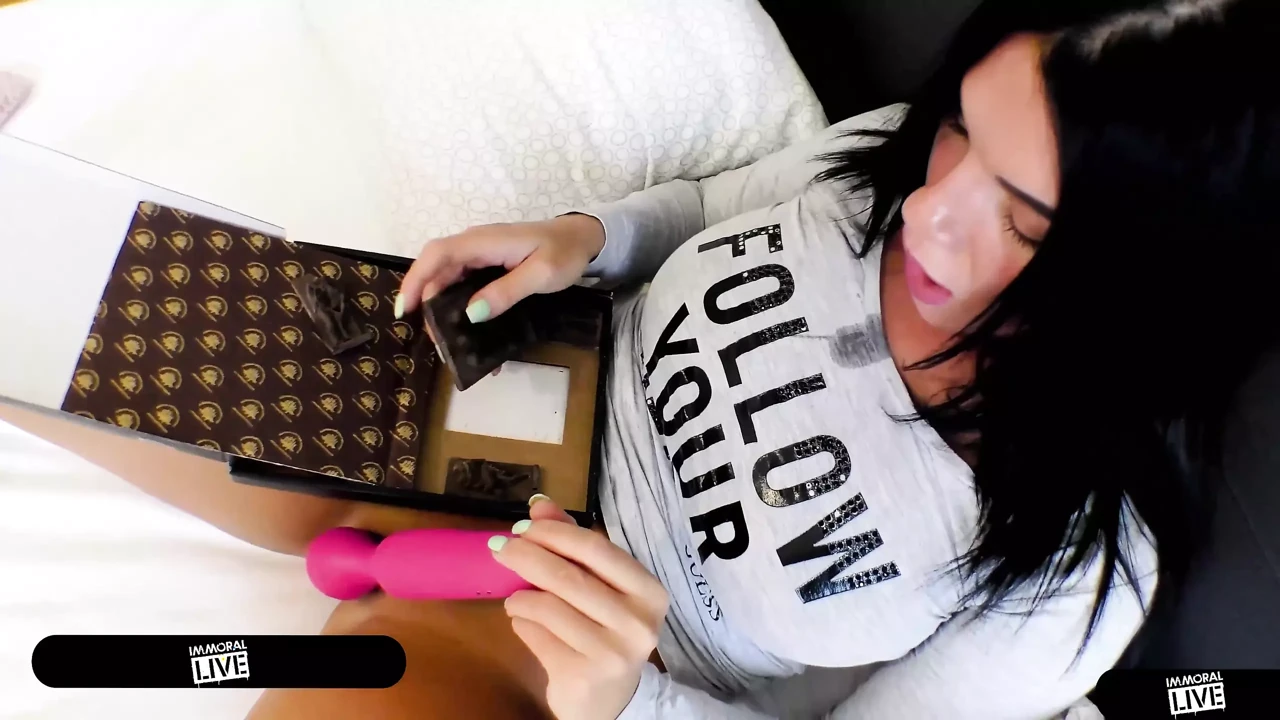Katarina Rina Vibes Clit as Dean Pounds Her Shaved Cunt!