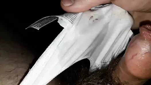 Cum içinde beyaz külot