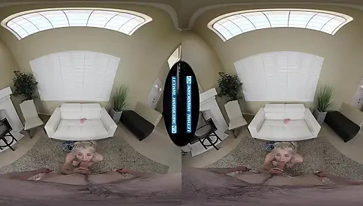 Ölümcül sert sanal gerçeklik - sevimli üniversiteli sarışın erkek arkadaşını yarağınla aldatıyor