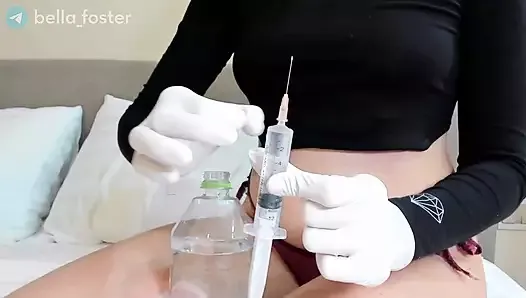 2 injections in the ass and anal masturbation