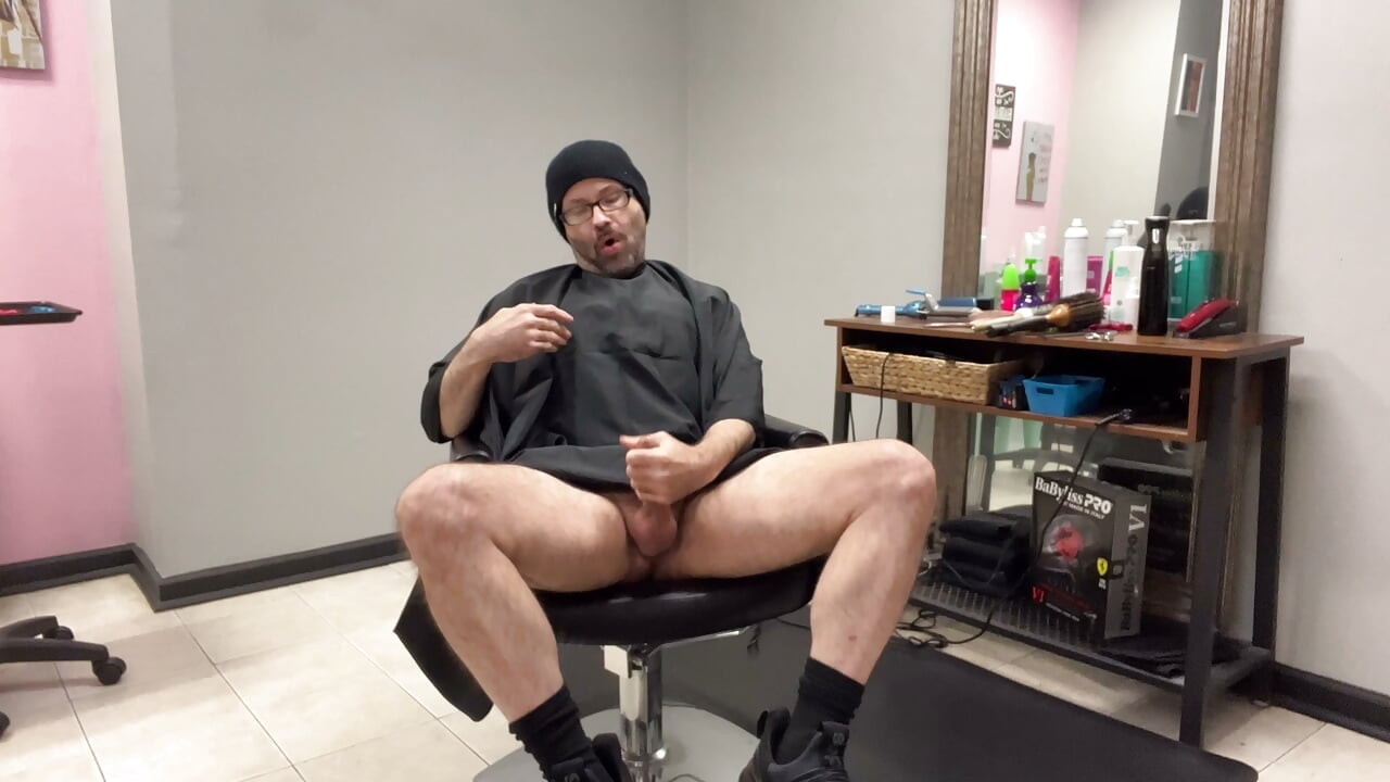 Hairy Muscle Daddy barber at the barber shop horny for penis porn cock addicted hairy muscle dick daddy dong