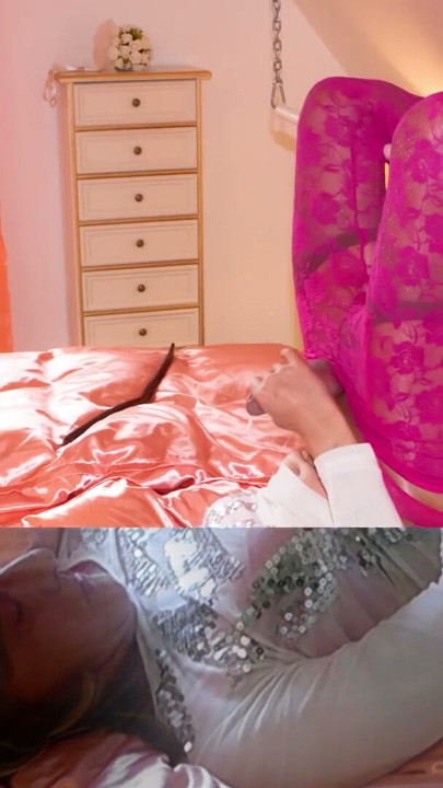 The Horny Gardener - facial cumshot in pink lace | Clip 3