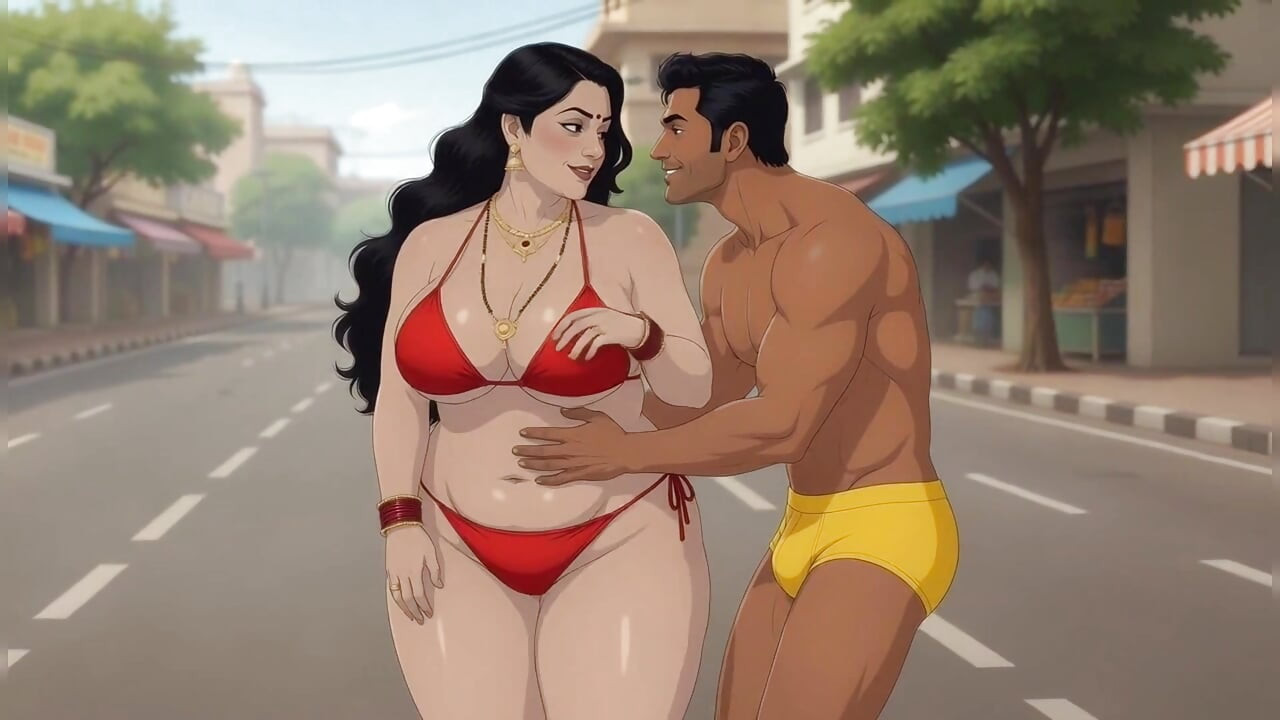 Hintli hintli kadın ofiste hintçe sesli animasyon videosuyla seks yapıyor