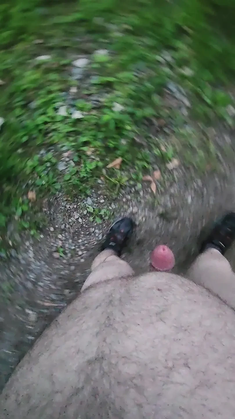 Solo fun in public nude the entire time.