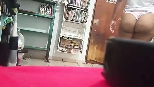Karmica Girl Cleans the Room, Pregnant Chubby Girl