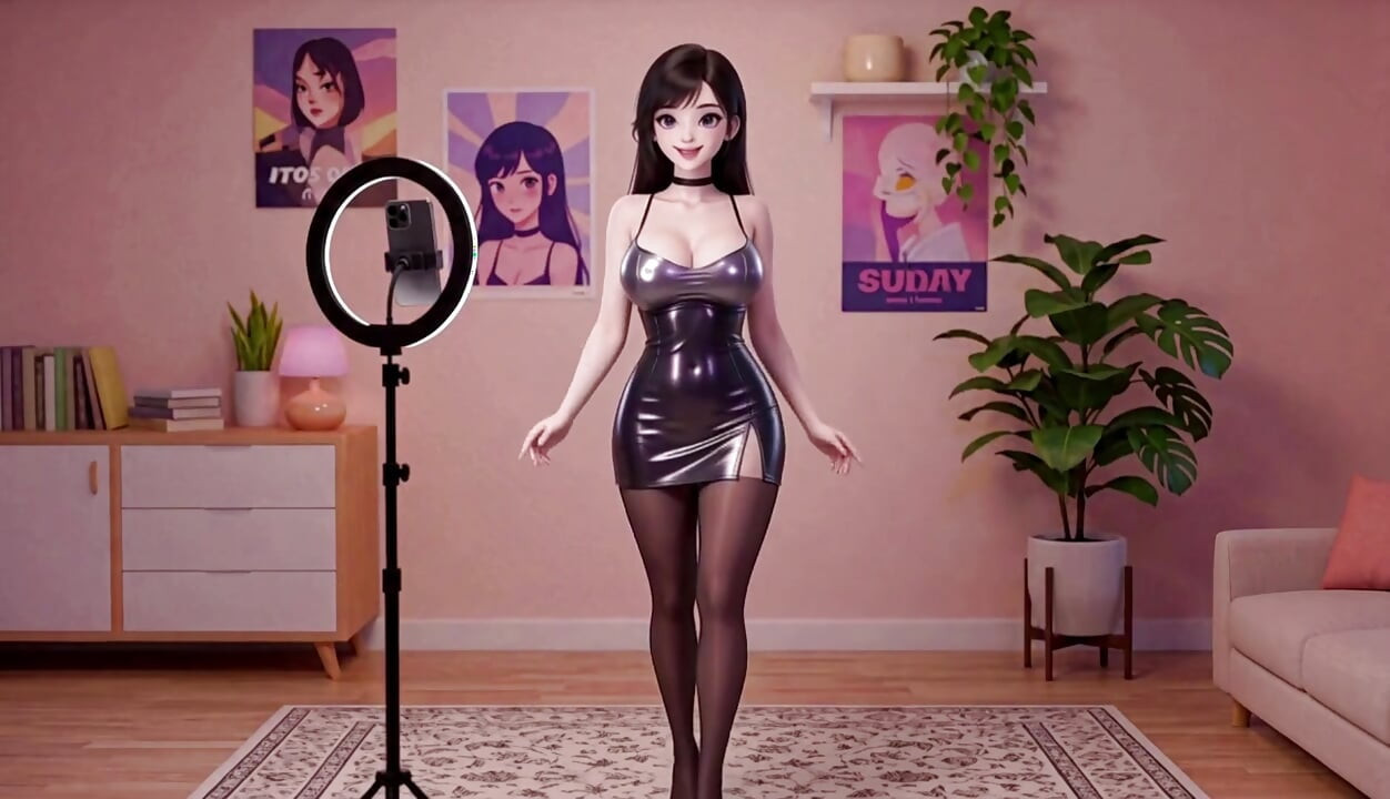 Horny Stepdaughter Influencer Gets Fucked by Stepdad After Going Live  (AI Generated)