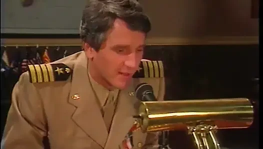 Blonde nymphs give great show for army guy