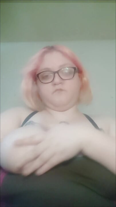 Amputated Fat BBW Playing with Her Huge Tits - Amateur Slow Motion