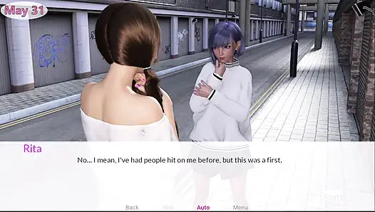 Keinginan santai #3 - Rita menggoda cowok-cowok itu.